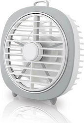 Desktop Fan mini 4W με θύρα USB και LED φωτισμό