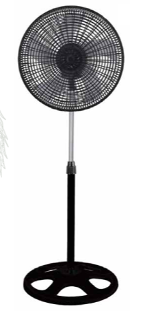 02-00187 LINEME ΑΝΕΜΙΣΤΗΡΑΣ ΟΡΘΟΣΤΑΤΗ 18" ΜΑΥΡΟ