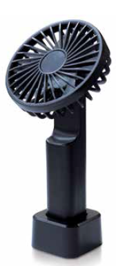 LINEME ΑΝΕΜΙΣΤΗΡΑΣ ΧΕΙΡΟς κ ΒΑΣΗ USB ΜΑΥΡΟ 1200mAH