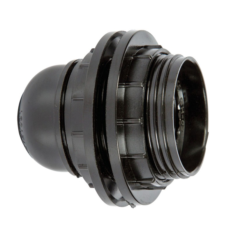 Ντουί Ε27 με βόλτες + 2 ροδέλες Μαύρο