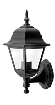 Φανάρι αλουμινίου τετράγωνο UP E27 IP44 Μαύρο