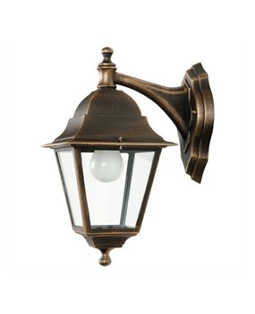 Φανάρι αλουμ. DOWN τετράγωνο Ε27 IP54 Χρυσό πατίνα