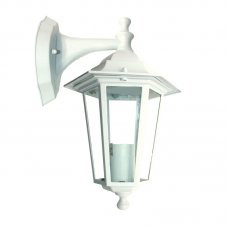 Φανάρι αλουμινίου εξάγωνο DOWN  Ε27 IP54 Λευκό