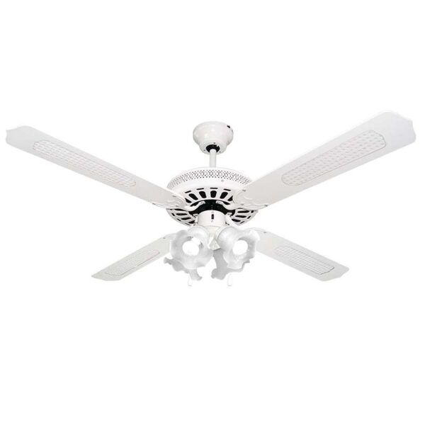 Ανεμιστήρας Οροφής με 4 φώτα ΛΕΥΚΟΣ