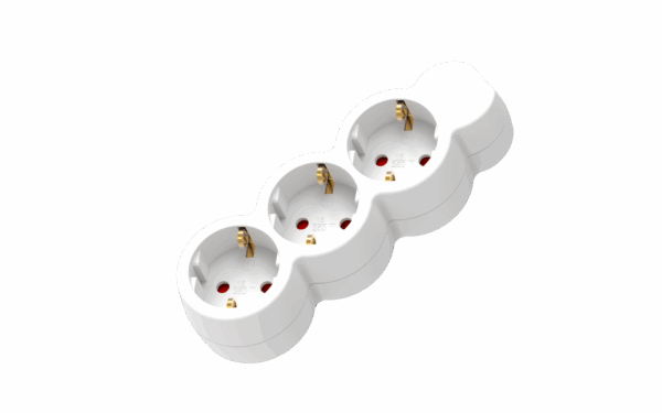 Πολύπριζο 3 θέσεων 1,5m Λευκό