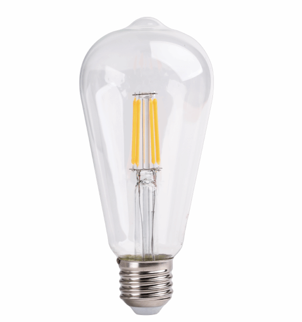 Λάμπα LED ST64 Filament 8W E27 clear 2700Κ Dimmable