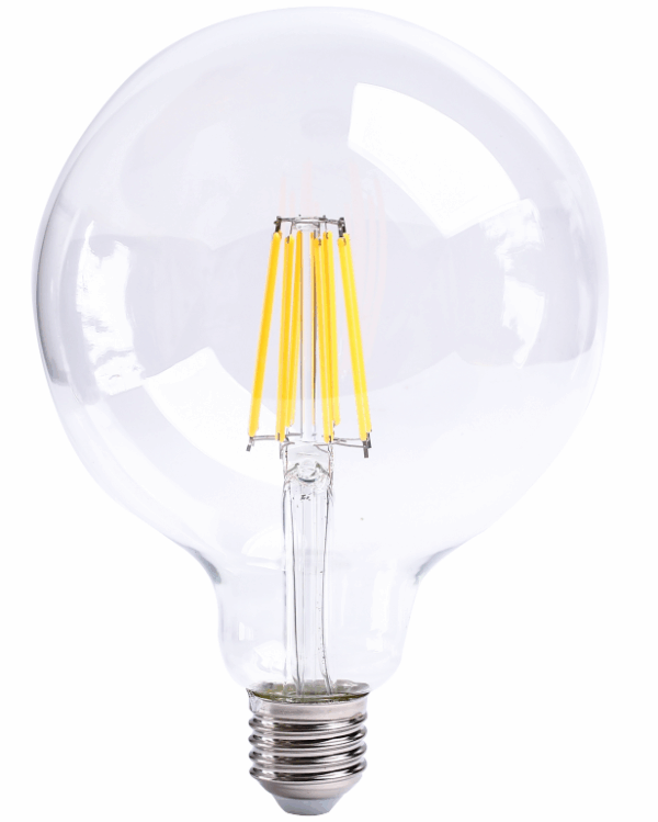 Λάμπα LED G125 Filament 10W E27 clear 2700Κ Dimmable