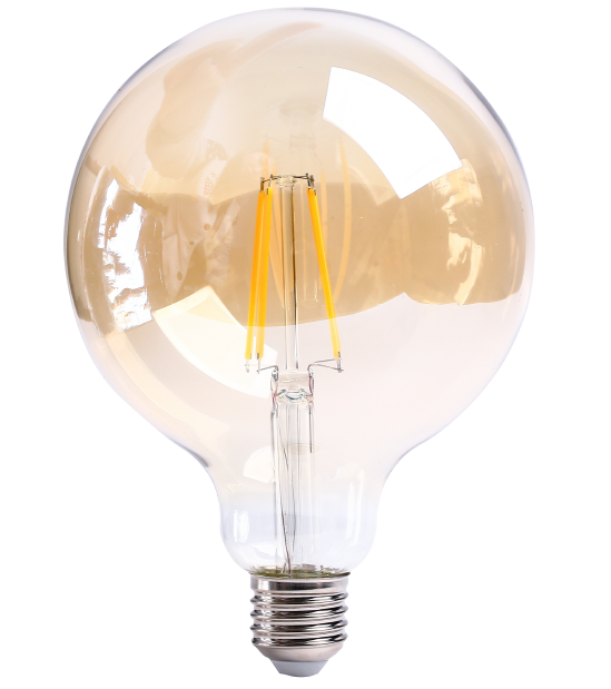 Λάμπα LED G125 Filament 10W E27 Amber 2700Κ Dimmable