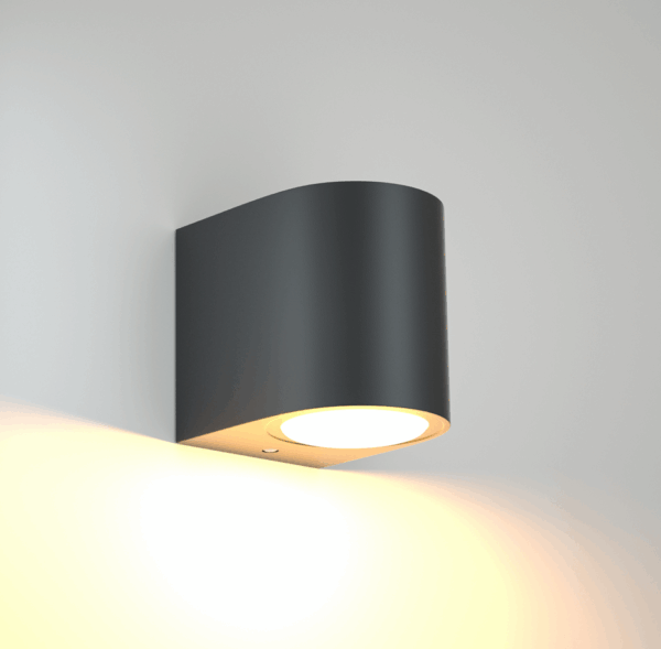 Απλίκα τοίχου πλαστική Sora 1xGU10 Μαύρη