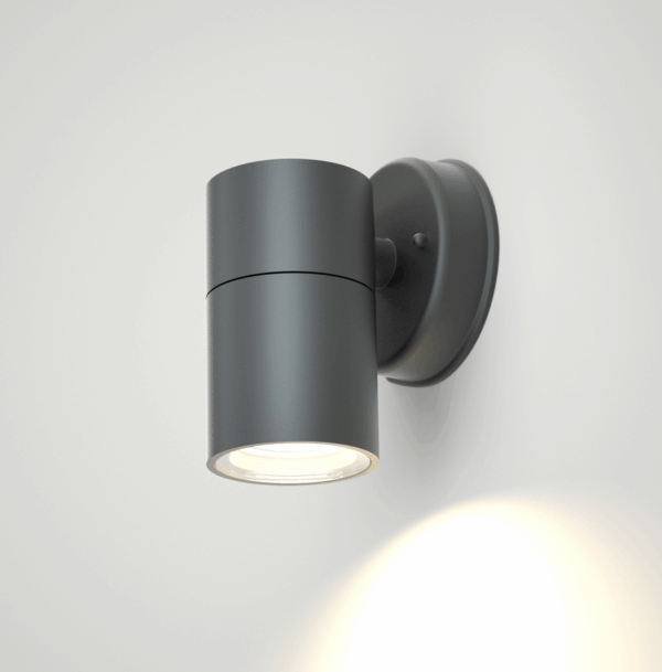 Απλίκα τοίχου πλαστική Kento1xGU10 Μαύρη