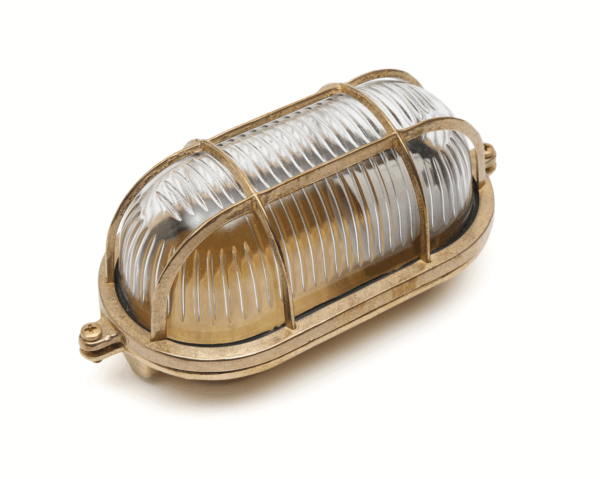 Xελώνα οβάλ με πλέγμα Ε27 IP64 Oρείχαλκος