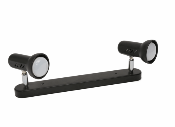 Spot διπλό μπάρα Ε14 ΜΑΥΡΟ