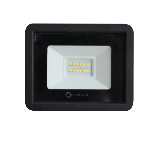 0002359_0 Προβολέας LED 10W SMD 6400K Slim Μαύρος