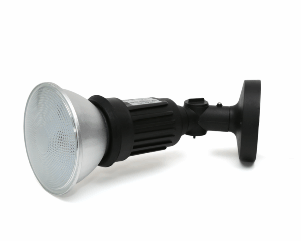 Spot ροζέτα PAR38 IP44 μαύρο πλαστικό