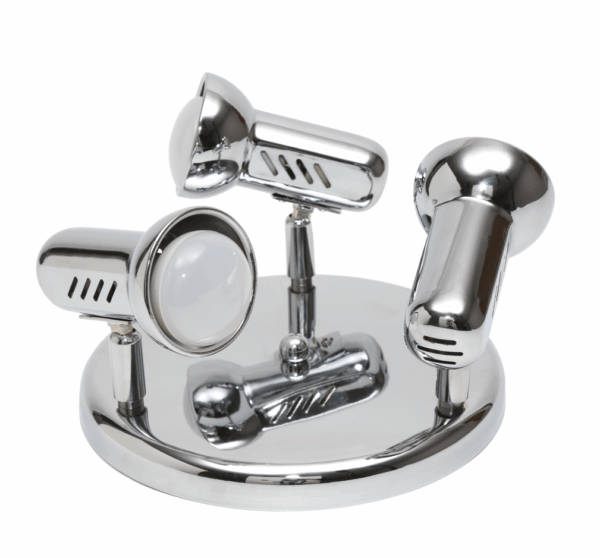 Spot τριπλό ροζέτα  Ε14 ΧΡΩΜΙΟ