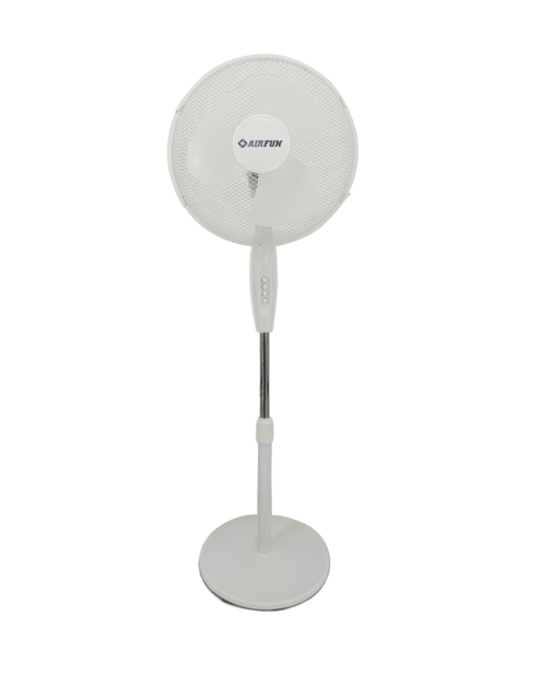 0002470_0 Ανεμιστήρας ορθοστάτη 18'' (Φ40) πλαστικός λευκός με στρογγυλή βάση