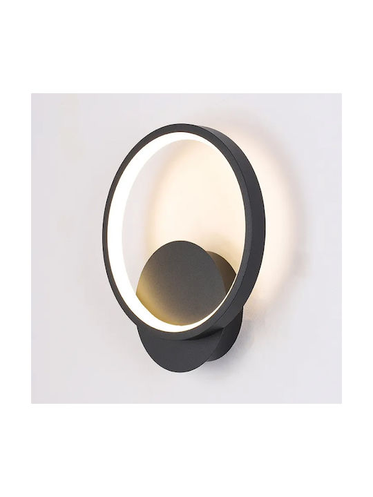 Keskor Φωτιστικό Τοίχου με Ενσωματωμένο LED Μαύρο 20x5.5x23εκ.