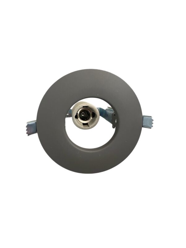 Aca Στρογγυλό Μεταλλικό Χωνευτό Σποτ με Ντουί E14 R50 Γκρι 9.5x9.5εκ.