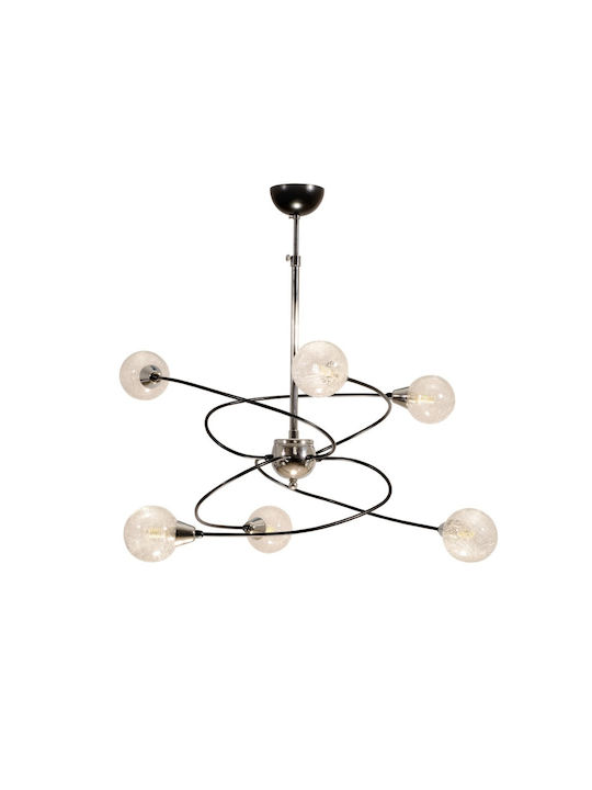 NG SANTAS LIGHTING ΚΡΕΜΑΣΤΟ ΦΩΤΙΣΤΙΚΟ ΧΕΙΡΟΠΟΙΗΤΟ 4/Φ ΜΕΤΑΛΛΙΚΟ ΧΡΩΜΙΟ ΜΕ ΓΥΑΛΙΝΕΣ ΜΠΑΛΕΣ - Image 2