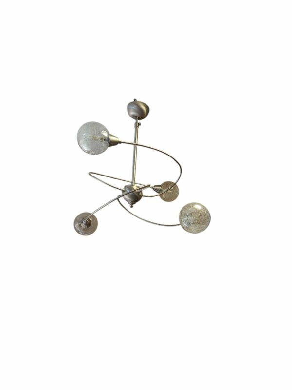 NG SANTAS LIGHTING ΚΡΕΜΑΣΤΟ ΦΩΤΙΣΤΙΚΟ ΧΕΙΡΟΠΟΙΗΤΟ 4/Φ ΜΕΤΑΛΛΙΚΟ ΧΡΩΜΙΟ ΜΕ ΓΥΑΛΙΝΕΣ ΜΠΑΛΕΣ